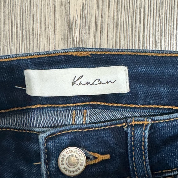 KanCan Women’s Mid Rise Distressed Skinny Jeans, 5/26, Dark Wash, - Picture 7 of 8